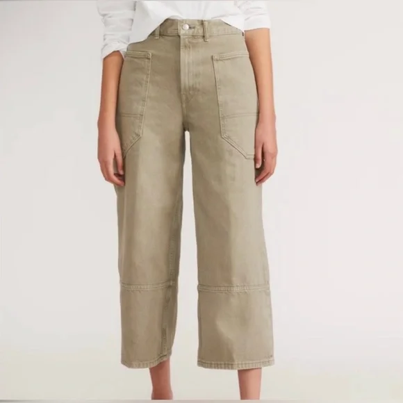 Everlane Gardner Jeans Moss Wide-Leg Pants Size 29 - Picture 1 of 16